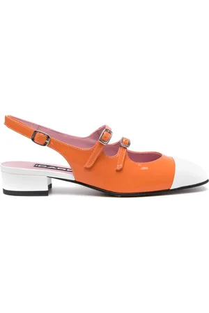 Carel Abricot leren pumps
