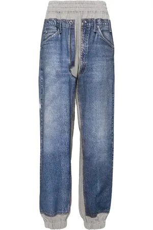 pushBUTTON Joggingbroek met denim print