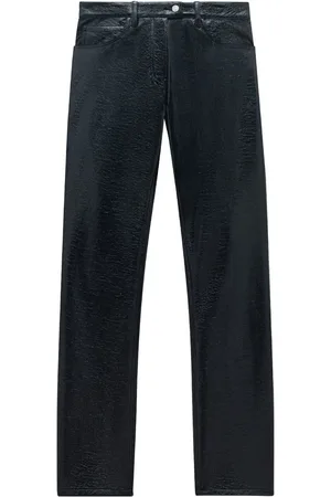 Courrèges Straight vinyl broek met zakken