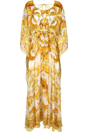 Dolce & Gabbana Chiffon jurk met Majolica