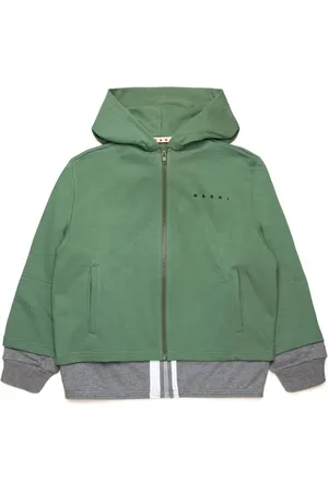 Marni Hoodie met logoprint en rits