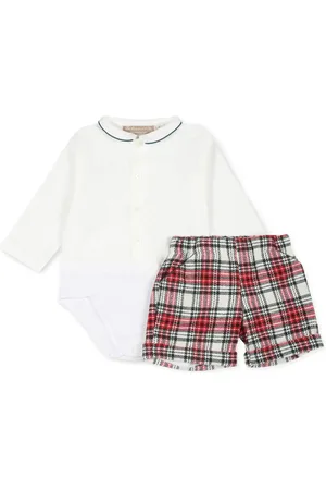 LA STUPENDERIA Geruite top en shorts