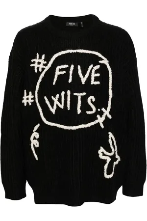 FIVE CM Sweater met geborduurd logo