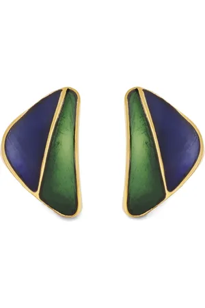 Susan Caplan 1980s emaille oorbellen