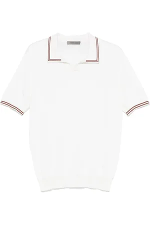 corneliani Poloshirt met gestreepte afwerking