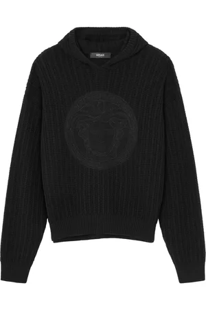 VERSACE Kabelgebreide hoodie met Medusa