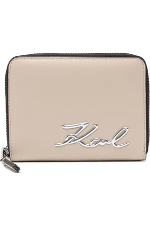 Karl Lagerfeld Portemonnee met logoplakkaat