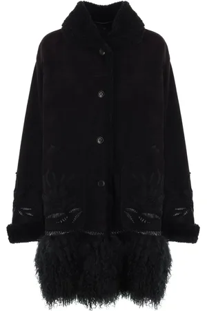 ERMANNO SCERVINO Lammy coat met borduurwerk