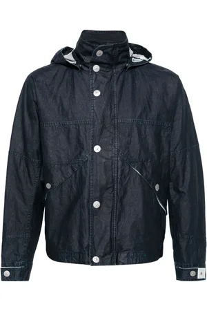 Stone Island Raw Plated linnen jack met capuchon