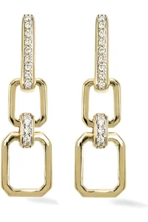 Lark & Berry 14kt geelgouden Nexus oorbellen met diamant
