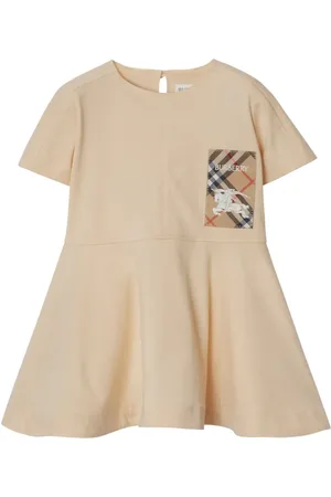 Burberry Katoenen jurk met geruit label
