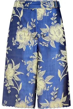 Etro Shorts met jacquard en ceintuur