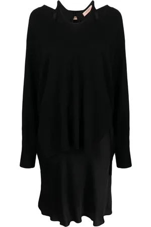Twin-Set Gelaagde sweaterjurk