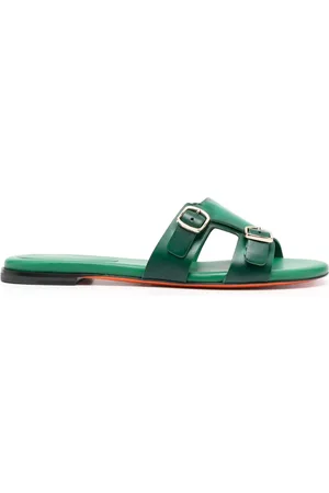 santoni Slippers met dubbele gesp