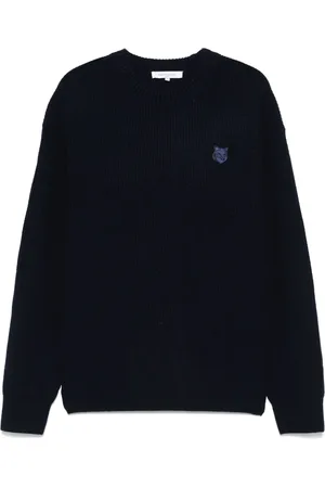Maison Kitsuné Geribbelde sweater met vossenkop patch