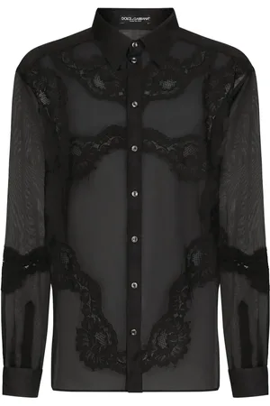 Dolce & Gabbana Doorzichtig organza overhemd met kant