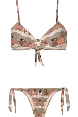 AMIR SLAMA Bikinitop met print