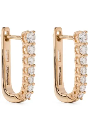 Dana Rebecca Designs 14kt geelgouden Ava Bea oorringen met diamant