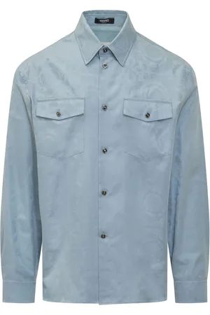 VERSACE Denim overhemd met Barocco