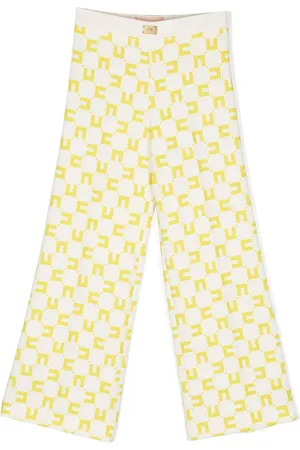Elisabetta Franchi Plooibroek met monogramprint
