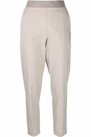 LE TRICOT PERUGIA Pantalon met contrasterende taille