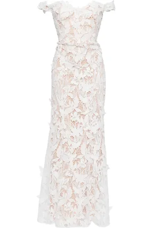 Marchesa Notte Avondjurk met kant