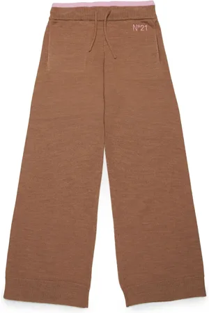 Nº21 Broek met geborduurd logo
