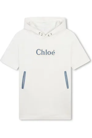 Chloé Katoenen jurk met capuchon en logo
