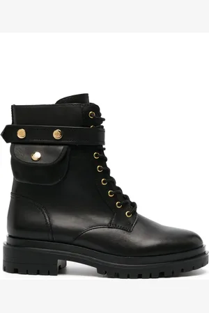 Ralph Lauren Leren veterlaarzen