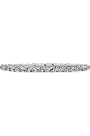 David Yurman 18kt witgouden Pavéflex armband (3.5 mm)