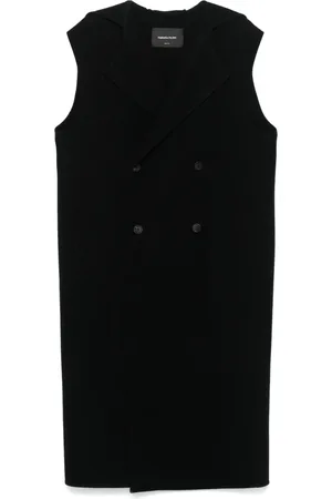 Fabiana Filippi Dubbele rij knopen scheerwol gilet