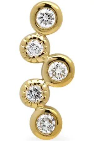 Lark & Berry 14kt geelgouden Constellation oorbel met diamant