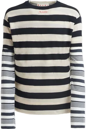 Marni Gestreepte gelaagde sweater