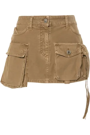 The Attico Fay denim cargo mini