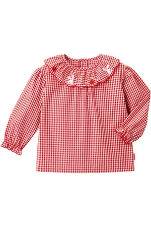 Miki House Geruite blouse