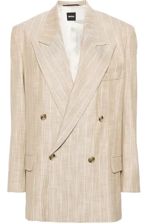 HUGO BOSS Blazer met krijtstreep en dubbele rij knopen