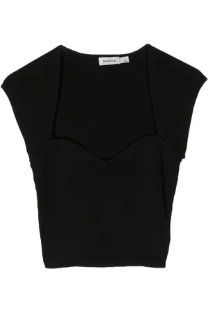 Simkhai Abia geribbelde cropped top