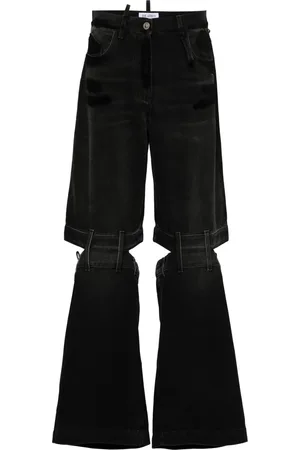 The Attico Lunghi high waist jeans met wijde pijpen