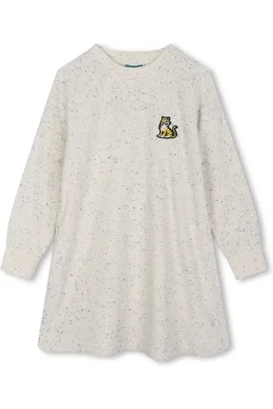 Kenzo Jurk met geborduurd logo en lange mouwen