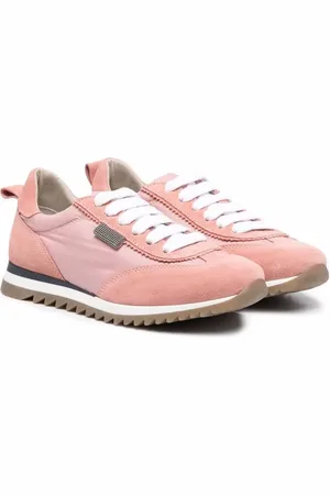 Brunello Cucinelli Sneakers met suède vlakken