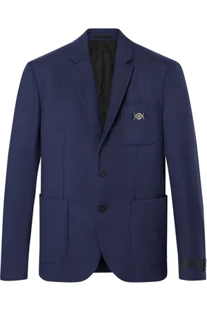 VERSACE Wollen blazer met enkele rij knopen