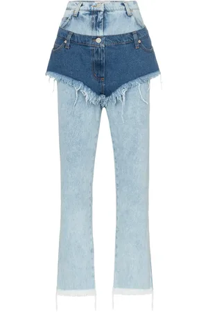 Natasha Zinko Gelaagde high waist korte jeans