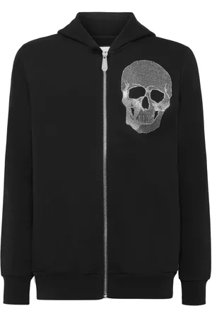 Philipp Plein Hoodie met borduurwerk en rits