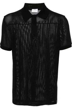 Courrèges Mesh poloshirt met logopatch
