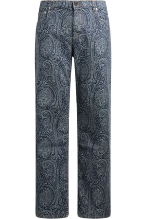 Etro Straight jeans met jacquard
