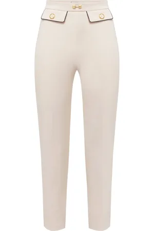 Elisabetta Franchi Crêpe skinny broek met applicatie