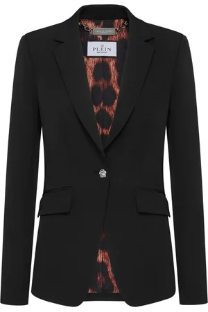Philipp Plein Blazer met kristallen doodskop