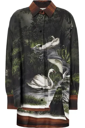 The Attico Blouse met grafische print