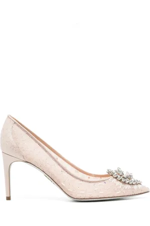 RENE CAOVILLA Cibelle pumps met kant