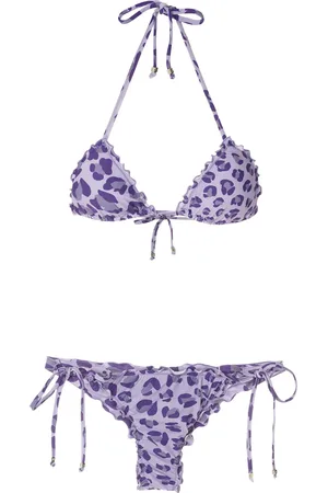 AMIR SLAMA Bikinitop met luipaardprint
